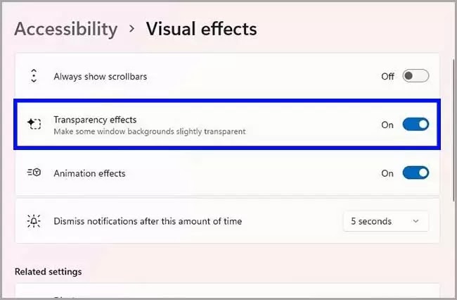 8-accessibility-visual-effects-transparency-turn-on