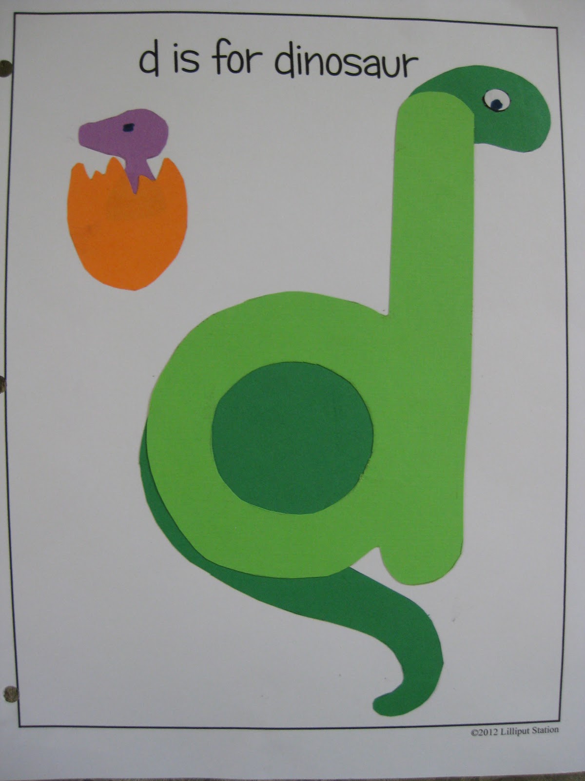 Download Lilliput Station: D is for Dinosaur {free printable}