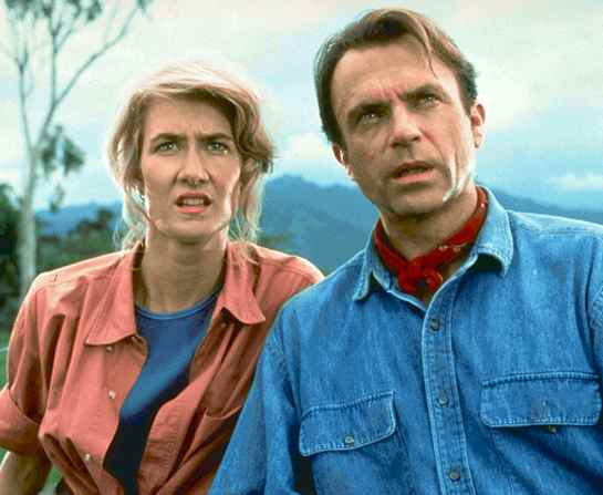  in Jurassic Park when Sam Neill and Laura Dern first see the dinosaurs