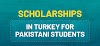 ترکی میں پاکستانی طلباء کے لیے وظائف کا اعلان