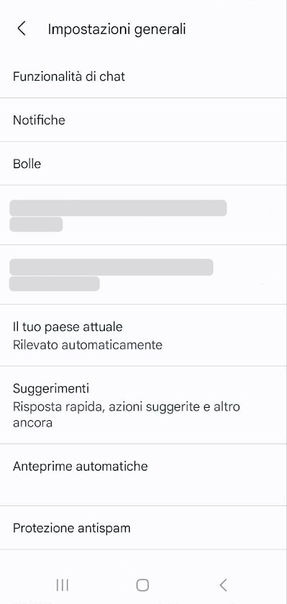 Impostazioni generali Android 13
