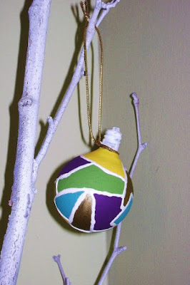 Stained glass light bulb ornaments 1