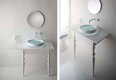 integrate wash basin table concept