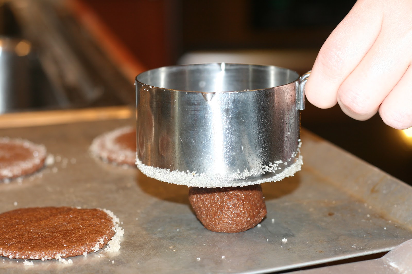 Flattening the cookies