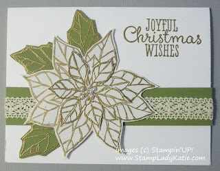 Poinsettia Christmas Card made with Stampin'UP! set: Joyful Christmas