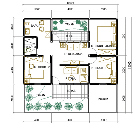 Desain Rumah Minimalis Type 70 Luas Tanah 100 M2  Desain 