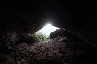 Entrance of the cave from inside