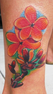 flower foot tattoos