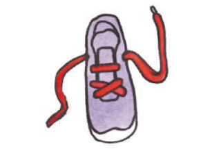 tying shoelaces step-by-step lesson