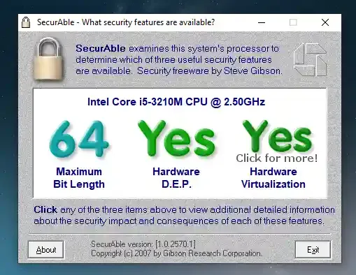 أداة معرفة الجهاز يدعم 64 بت او 32 بت SecurAble