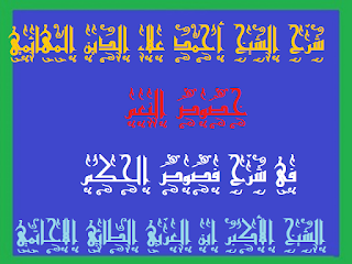 15 - فص حكمة نبوية في كلمة عيسوية .كتاب خصوص النعم فى شرح فصوص الحكم علاء الدين أحمد المهائمي