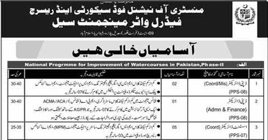 Federal Water Management Cell Jobs 2020