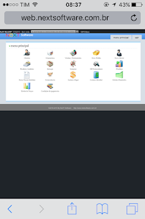 NeXT Web ERP Acesso via IPhone (iOS)