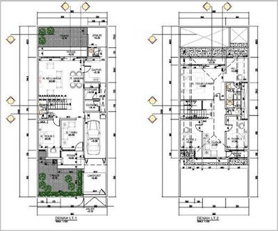 Plan Minimalist Modern 2 Floors