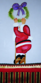pintura em tecido motivo natalino papai noel