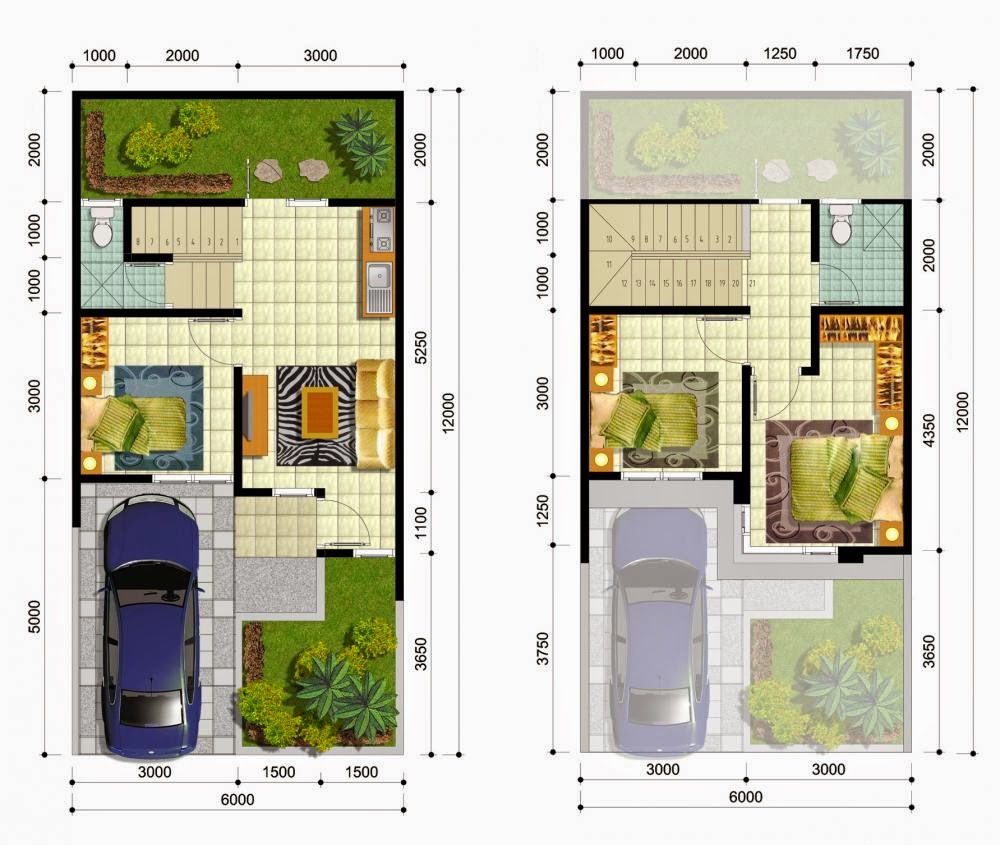 Denah Rumah Minimalis 1 Lantai Ukuran 6x10 Desain Rumah Minimalis