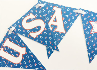 Print out this festive and Patriotic Pennant Banner free printable. With it's super cute Uncle Sam graphics and the beautiful USA themed stars, you'll be able to wish a Happy Birthday to the USA and decorate for your Patriotic Party all in one party decoration.