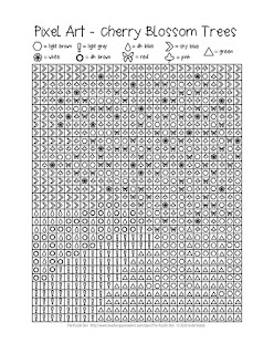  The Puzzle Den - Free Cherry Blossom Pixel Art