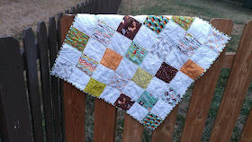 Woodland themed baby quilt