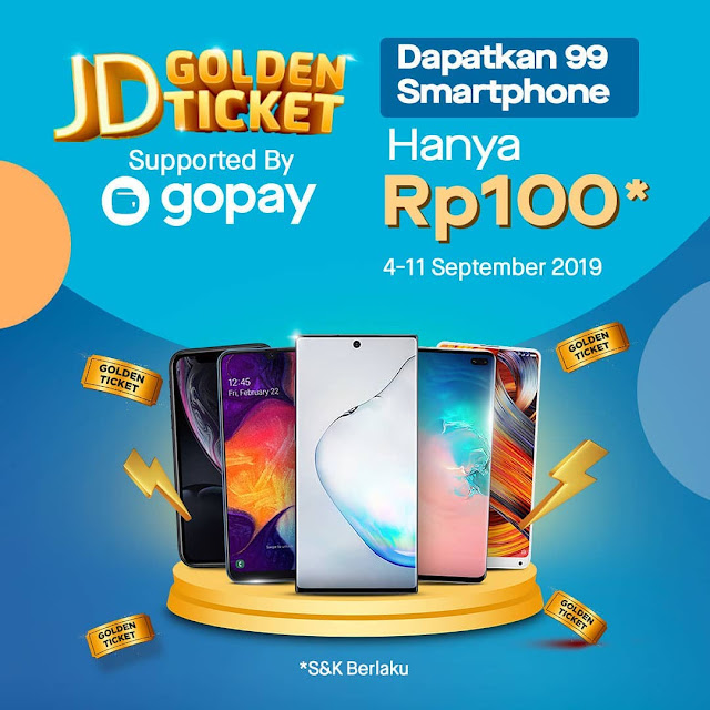 #JDID - #Promo 99 Smartphone Hanya Rp.100 pakai GOPAY (s.d 11 Sept 2019)