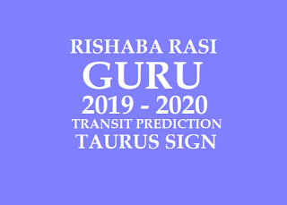 2019 - 2020 Guru Peyarchi Palan for Rishaba Rasi