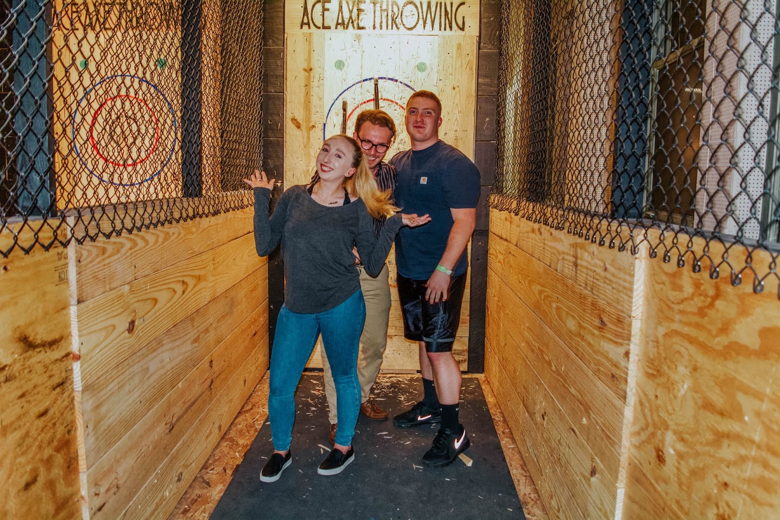 Family Bonding Over Axe Throwing