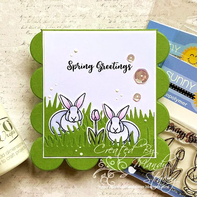 Sunny Studio Stamps: Spring Greetings Customer Card by Mandy Stacey