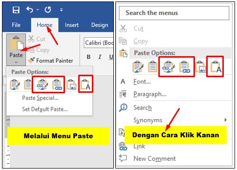 Memindahkan Tabel Excel Beserta Link dan Format ke Word