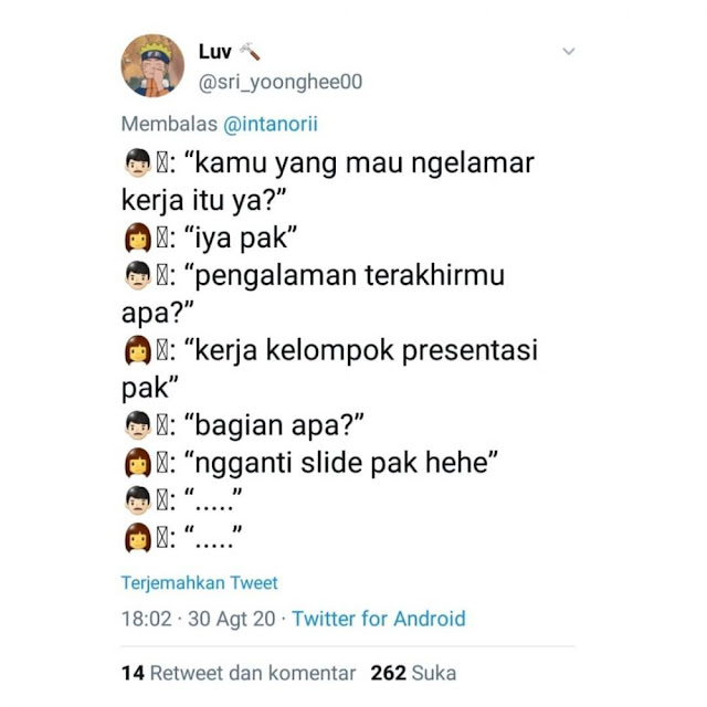 10 Meme Lucu 'Obrolan Wawancara Kerja' Ini Absurd Banget Kocaknya