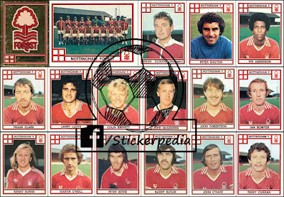 Panini england football nottingham forest 78 1977 1978