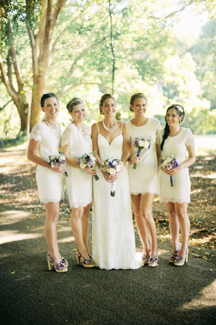 white bridesmaid dress