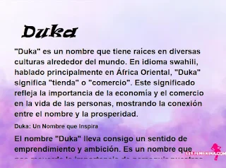 significado del nombre Duka