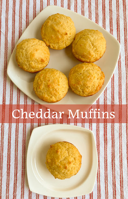 Food Lust People Love: Perfect with soup or for a snack, these small batch cheddar muffins are tender and cheesy. The recipe makes only six but is easily doubled if you need 12.