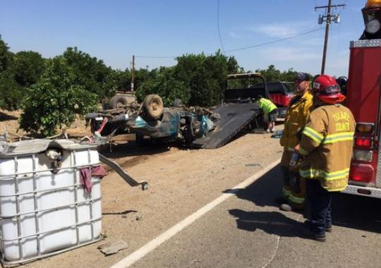 Big Rig Accident Near Lindsay, at Avenue 237 and Spruce Road | Nelson