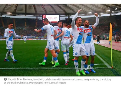 Seria A matches result: Napoli beat Roma 2-1, AC Milan 3-1 Chievo Verona, Samdoria 3-