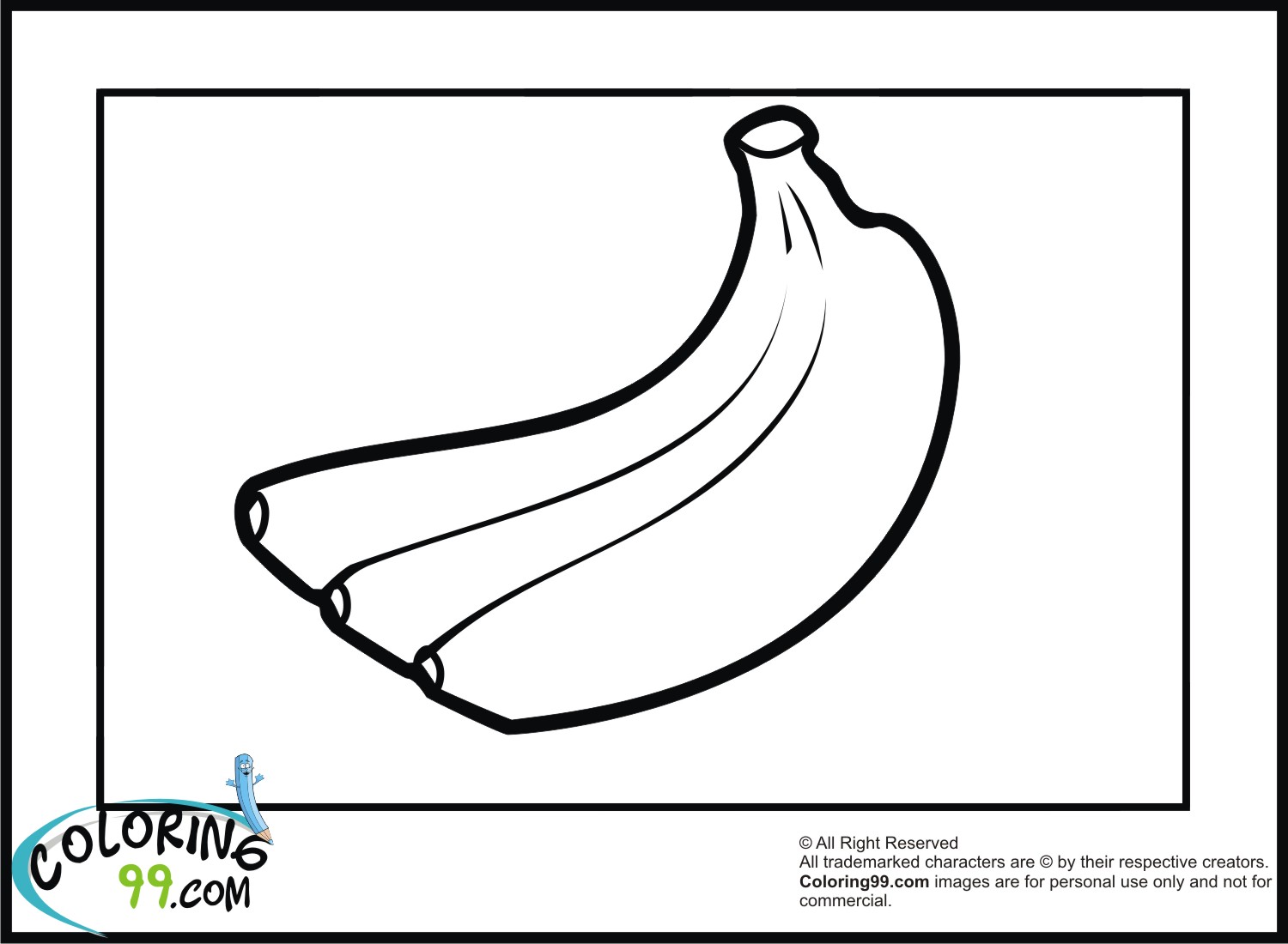 Banana Coloring Page