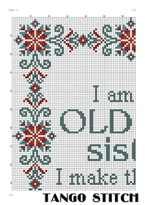 I am the Oldest sister I make the rules Funny birthday cross stitch pattern - Tango Stitch
