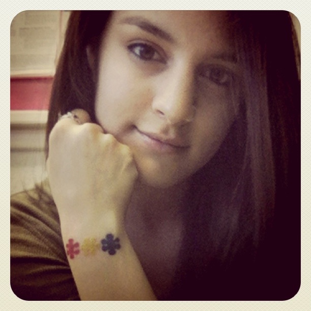 puzzle piece tattoos. puzzle piece tattoos. The puzzle pieces represent