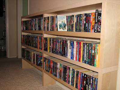 ikea wood book case for paperbacks