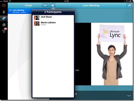 Lync ipad 2