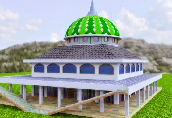 Kubah Masjid Raya Abu Bakar Ash-Shiddiq GCA Gedebage 