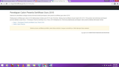 Cara Mengetahui Calon Peserta Sertifikasi Guru Tahun 2016