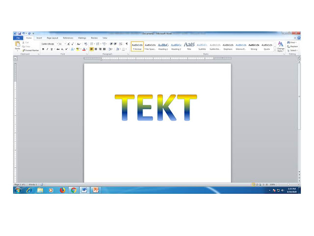 CARA MERUBAH EFEK GRADIENT BAWAAN DARI WORDART DI MICROSOFT WORD