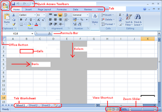 Komponen-Komponen dalam Microsoft Excel Beserta Fungsinya