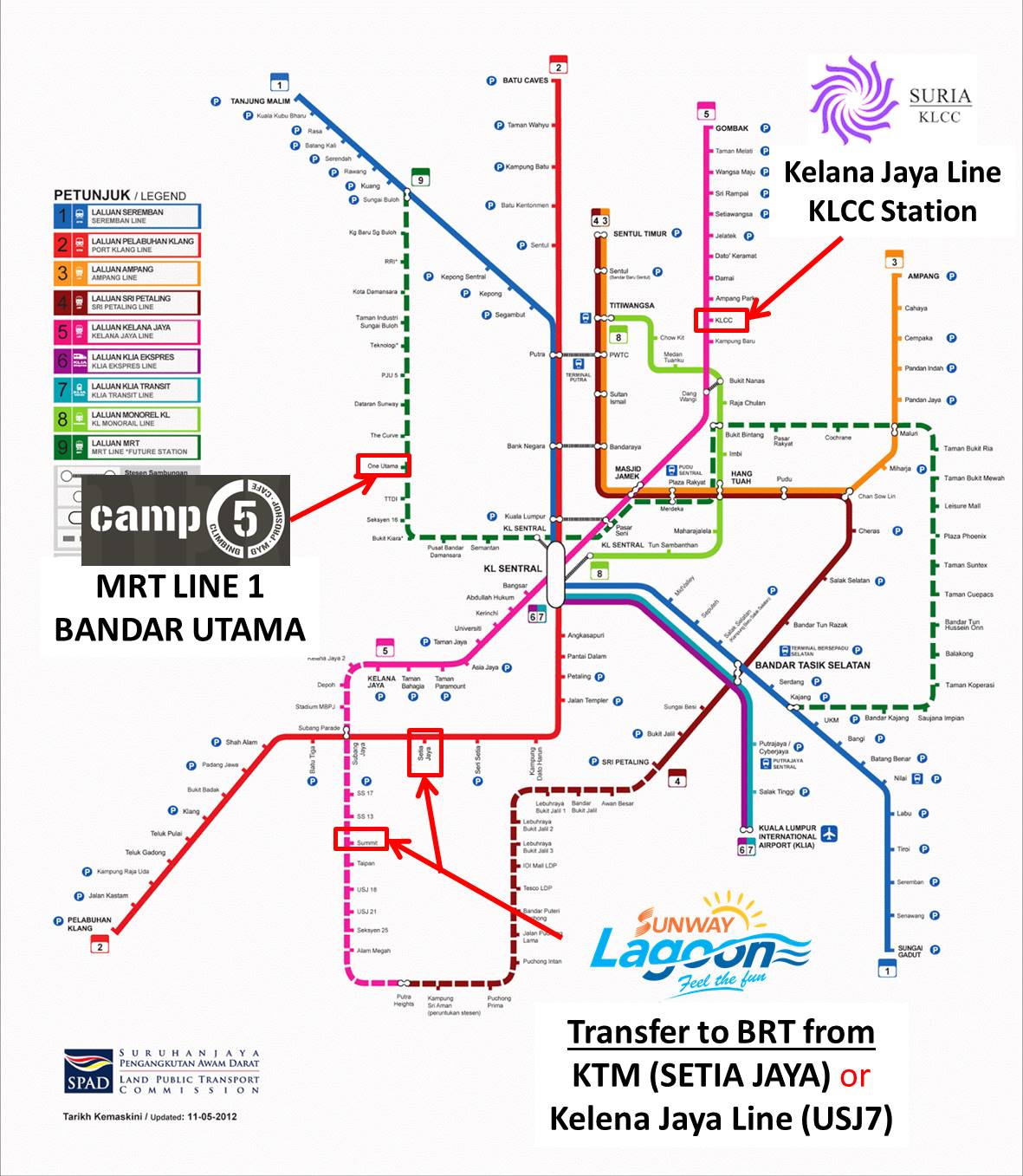 how to go one utama by mrt