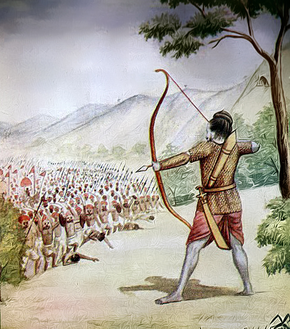 Rama Fights Khara Dushana Demons army