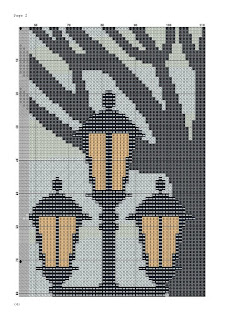 City streets landscape cross stitch - Tango Stitch