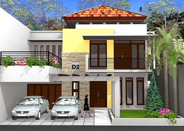 Contoh Desain Rumah Tingkat Minimalis Modern - Desain Denah Rumah 