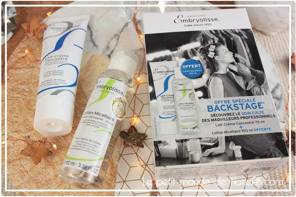 Coffret Backstage Embryolisse : le soin culte Lait-crème concentré et sa lotion micellaire primée