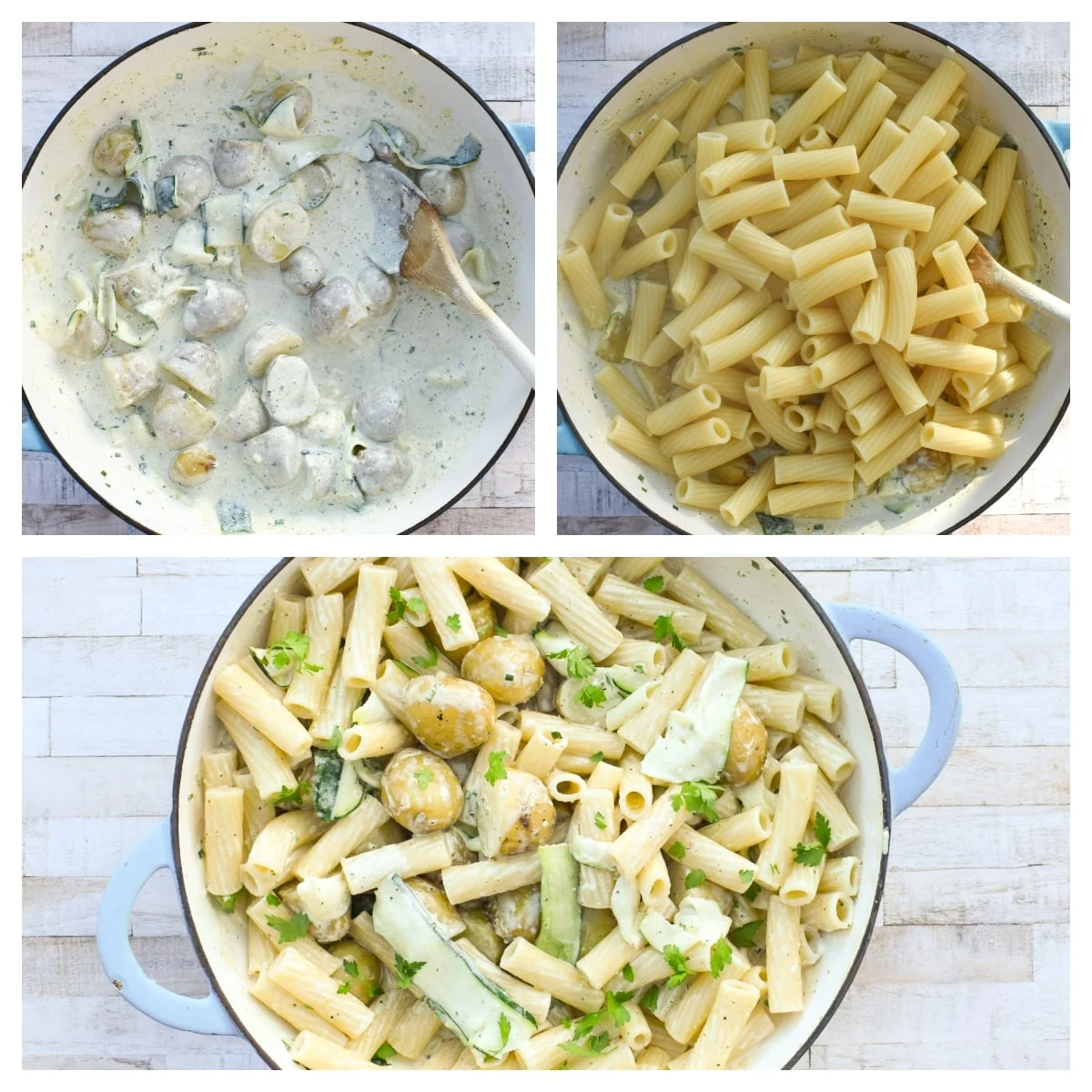 creamy courgette pasta - step 5